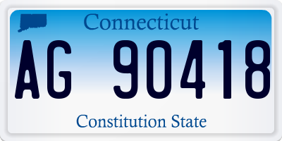 CT license plate AG90418