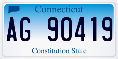 CT license plate AG90419
