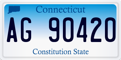CT license plate AG90420