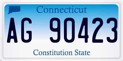 CT license plate AG90423