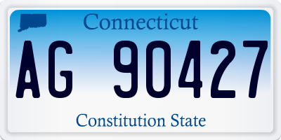CT license plate AG90427