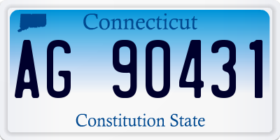 CT license plate AG90431