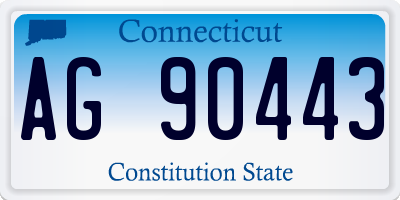 CT license plate AG90443