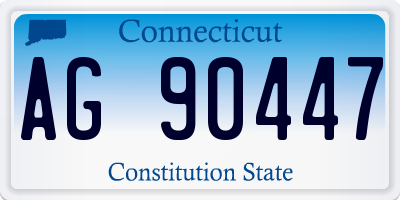 CT license plate AG90447