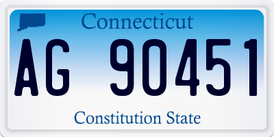 CT license plate AG90451