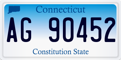 CT license plate AG90452