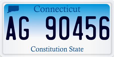 CT license plate AG90456