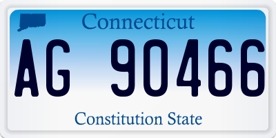 CT license plate AG90466