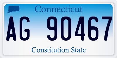 CT license plate AG90467