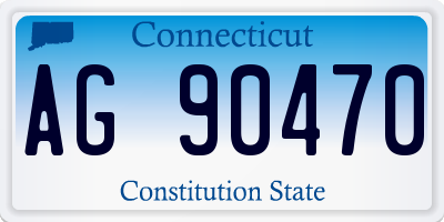 CT license plate AG90470