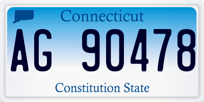 CT license plate AG90478