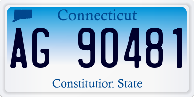 CT license plate AG90481
