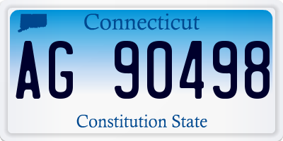 CT license plate AG90498