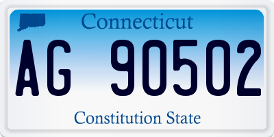 CT license plate AG90502