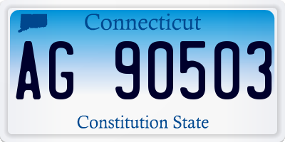 CT license plate AG90503