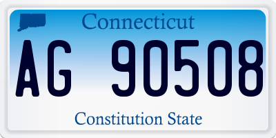 CT license plate AG90508