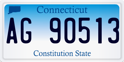 CT license plate AG90513