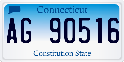 CT license plate AG90516
