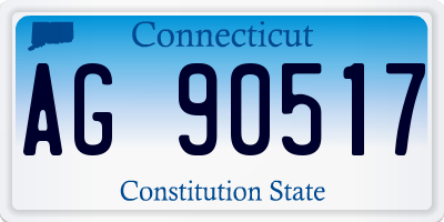 CT license plate AG90517