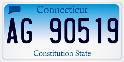 CT license plate AG90519