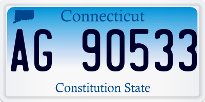 CT license plate AG90533