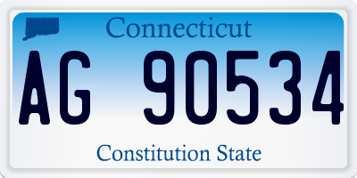 CT license plate AG90534
