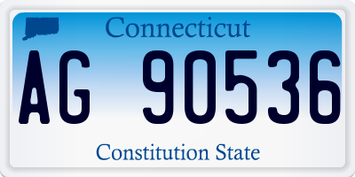 CT license plate AG90536