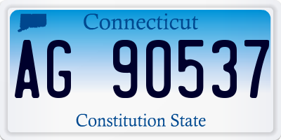 CT license plate AG90537