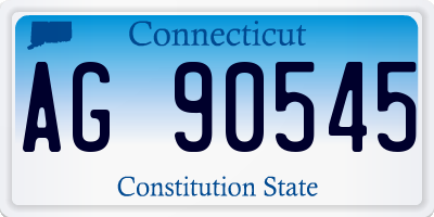 CT license plate AG90545