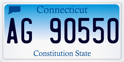 CT license plate AG90550