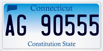 CT license plate AG90555