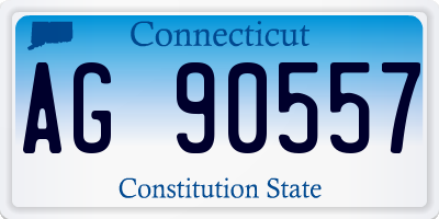 CT license plate AG90557
