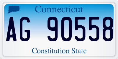 CT license plate AG90558