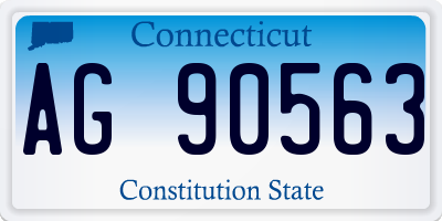 CT license plate AG90563