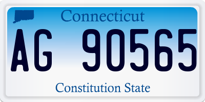 CT license plate AG90565