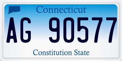 CT license plate AG90577