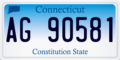 CT license plate AG90581