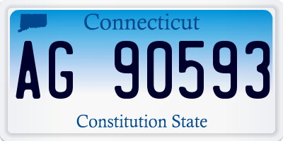 CT license plate AG90593