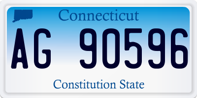 CT license plate AG90596