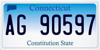 CT license plate AG90597
