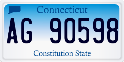 CT license plate AG90598