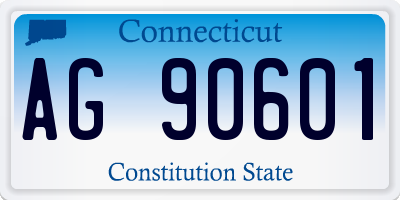 CT license plate AG90601