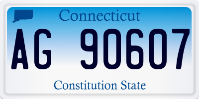 CT license plate AG90607