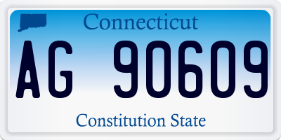 CT license plate AG90609