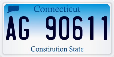 CT license plate AG90611