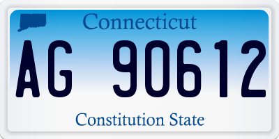 CT license plate AG90612