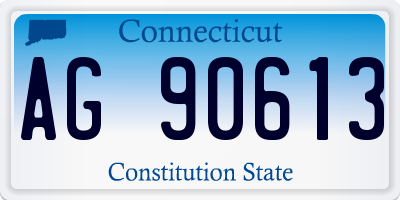 CT license plate AG90613
