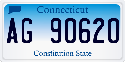CT license plate AG90620