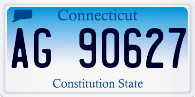 CT license plate AG90627