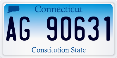 CT license plate AG90631